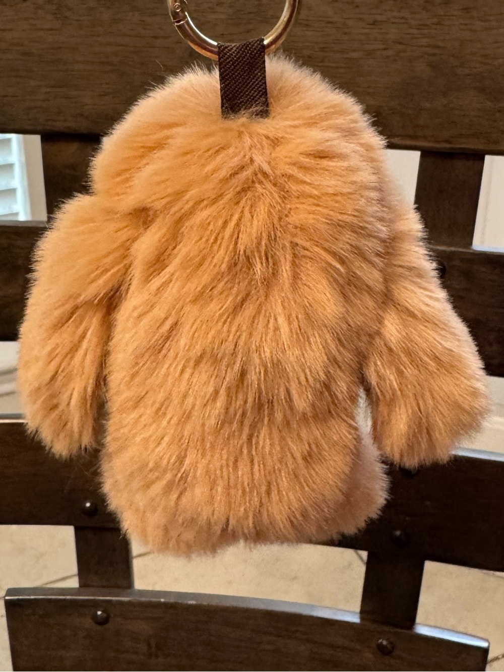 Fluffy Rabbit Keychain (Brown) - Picture 5 of 7